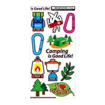 슈프림카 캠핑그래픽 스티커세트 FS-1916, A타입(일반원단), 1세트