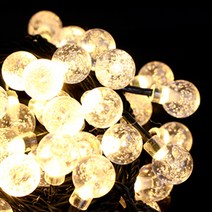 다우에프앤지 LED 구슬전구 50구 + 코드선 줄조명, 녹색선웜화이트