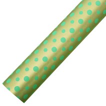 포포팬시 더블도트 종이포장지 53cm x 20m, 그린, 1개