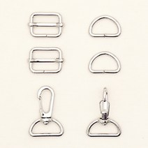 해피베어스 가방끈 연결고리세트 20 mm, 니켈, 2세트