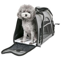 딩동펫 반려동물 메쉬 이동가방, 그레이