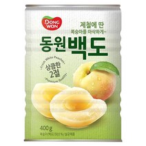 동원 백도 복숭아 통조림, 1개, 400g