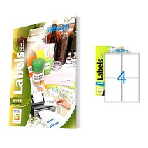 올바른 라벨 레이저 잉크젯공용 4칸(2X2) AL004 100매입, 4칸, 1개