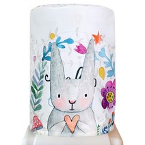 하늬통상 생수통 커버 18L, 보라꽃토끼