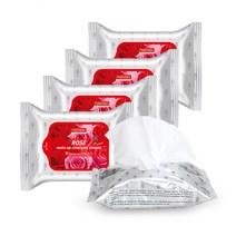 퓨어덤 클렌징 티슈 장미, 5팩, 30매입