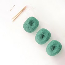 멜로우 모자 망토 뜨개질 키트, 피스타치오, 1세트