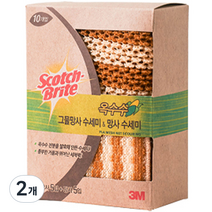 3M 스카치브라이트 내츄럴 옥수수 수세미 세트, 10개입, 2개