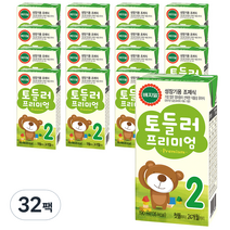 베지밀 프리미엄 토들러2 아기두유 190ml, 콩 원액, 32팩