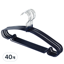 네이쳐리빙 논슬립 코팅 옷걸이, 네이비, 40개