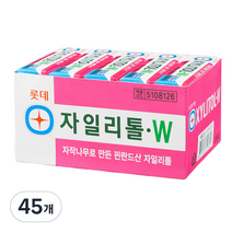 롯데 자일리톨 츄잉껌 W, 24g, 45개