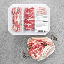 모아미트 캐나다산 보리먹인 암퇘지 삼겹 목살 항정살 모둠팩 구이용 (냉장), 900g, 1개