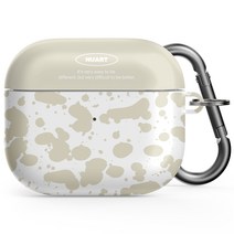 누아트 마블잉크패턴 디자인 하드케이스, 에어팟3세대, 마블잉크패턴 베이지