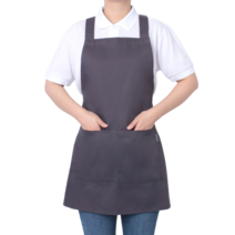 라미아스텔라 도톰한 H형 카페 바리스타 앞치마 S, 다크그레이, 1개