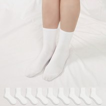구냥씩 여성용 레인보우 골지 중목양말 10켤레