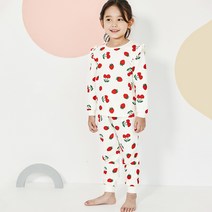 유니프랜드 아동용 레드베리 보온내의 실내복 상하세트