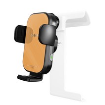 옵시디언 아이오닉 5 듀얼코일 핸드폰 고속 무선충전 거치대, 카멜, CT-W16_C+CT-HCH02