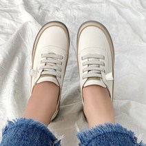슈아 머스탱 가죽 원밴딩끈 캐주얼 스니커즈