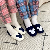 디즈니 솔리드 미키 거실화 2종 세트, BEIGE, NAVY