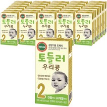 베지밀 토들러 우리콩 2단계 유아식 두유 190ml, 원액두유, 32개