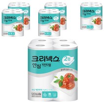 크리넥스 안심 키친타월 120매, 4롤, 6개