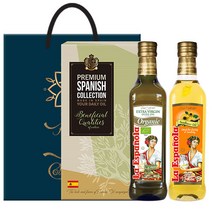 에스파놀라 유기농 올리브유 500ml + 해바라기유 500ml 선물세트 + 쇼핑백, 1세트