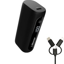 아이무버 QC 3.0 PD 20W 고속충전보조배터리 5000mAh 멀티단자, 블랙