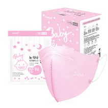 다나마스크 뉴다나온숨 다나하모니스타일 마스크 초소형 KF94, 1개입, 30개, 연분홍색