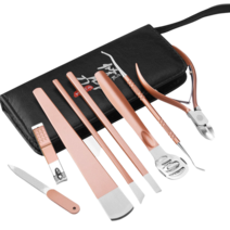 PLAKA 페디큐어 나이프 8종 세트, 로즈골드, 1개