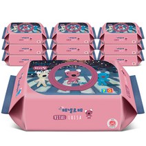 페넬로페 바이탈 플러스 루이사 저자극 아기물티슈 캡형, 70매, 10팩