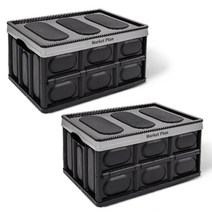 마켓플랜 매직 폴딩박스 대형 56L, 블랙, 2개