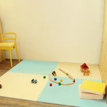 놀라매트 4p, 옐로 + 블루, 1세트
