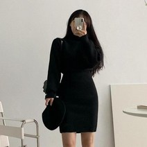 에이와비 라이플 터틀 니트 원피스