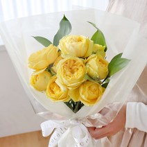 코코도르팜 생화 로맨틱 옐로우 장미 루스커스 믹스 꽃다발