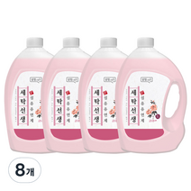 아토세이프 세탁선생 섬유유연제 로즈부케향, 3.1L, 8개