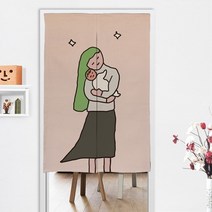 빈테리어 러브패밀리 양문형 파티션 커튼 봉포함