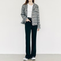 로브로브 여성용 TWEED BLOUSON JACKET