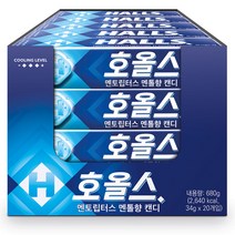 호올스 멘토립터스 멘톨향 캔디, 34g, 20개