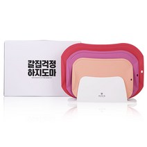 도블레 칼집나지 않는 도마세트 레드, 1세트, 도마 소 살구 + 중 인디핑크 + 대 핫핑크 + 거치대 + 선물박스(레드)