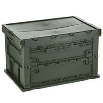 까사마루 대용량 캠핑 폴딩 박스 75L, 카키, 1개