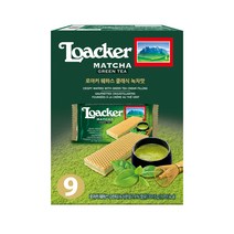 로아커 웨하스 클래식 그린티, 37.5g, 9개
