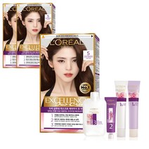 로레알파리 엑셀랑스 듀오크림 염모제, 5호 자연갈색, 3개
