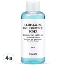 시드물 울트라 페이셜 모이스처라이징 저분자 히알루론산 토너, 4개, 300ml