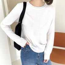 빼빼 여성용 항균기능성 베이직 라운드넥 니트티셔츠