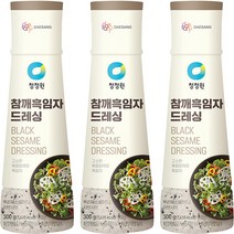 청정원 참깨 흑임자 드레싱, 300g, 3개