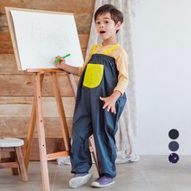 따블리에 아동용 멜빵형 미술전신가운, 챠콜