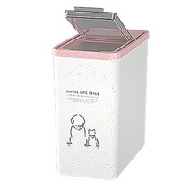 집사 필수템 위생적인 규조토 습도조절 사료 냥냥이 화장실 모래 보관함 케이스, 핑크