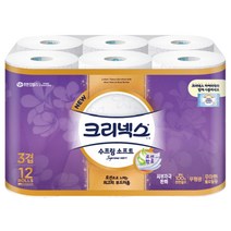 크리넥스 수프림 소프트 천연펄프 3겹 화장지 27m, 12롤, 1팩