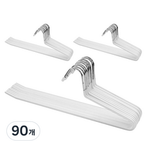 네이쳐리빙 논슬립 코팅 1단 바지걸이, 화이트, 90개