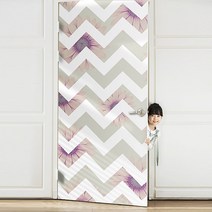 꾸밈 현관문 시트지, 지그재그플라워