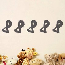 이니셜 스티커 5p 2세트, 연회색 8